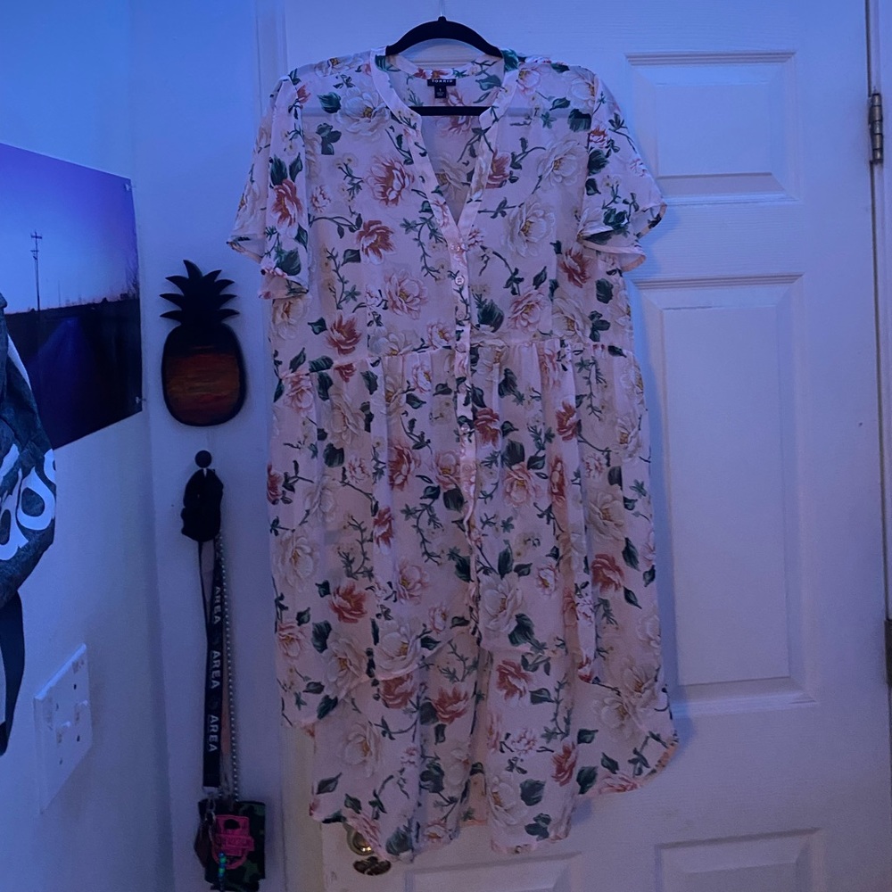 Torrid See Through Floral Top